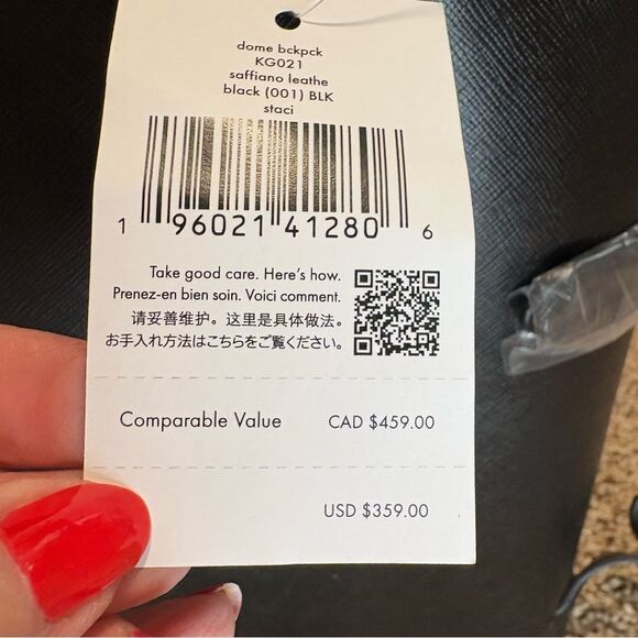 Kate Spade Dome Backpack. Black Saffiano Leather. New With Tags!!! - Picture 10 of 13